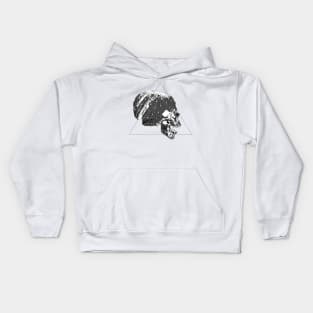 invert skull with beanie Kids Hoodie